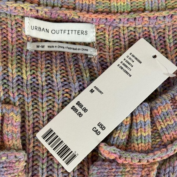 Urban Outfitters UO Hazel Notch Neck Cable Knit Sweater Women M NWT Long‎ Sleeve - Picture 11 of 13